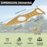 THROWFUN 6 Pack 9Cr17 stainless steel- 6.42''(length) 0.12''(thick) , throwing knives set  Full-Tang Throwing Set, with Nylon Sheath for Competition and Recreation Black gold Darts-FB-YF177-3-6