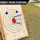 THROWFUN 3/6 Pack 9Cr17 stainless steel- 7.99''(length) 0.12''(thick) , throwing knives set  Full-Tang Throwing Set, with Nylon Sheath for Competition and Recreation Colorful Darts-FB-YF203