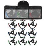 THROWFUN 3/6/9 Pack 9Cr17 stainless steel- 3.54''(length) 0.1''(thick) , throwing knives set  Full-Tang Throwing Set, with Nylon Sheath for Competition and Recreation Red/Green/Blue/Black Hollow Darts-FB-YF013