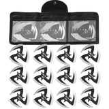 THROWFUN 3/6/12 Pack 9Cr17 stainless steel- 3.74''(length) 0.1''(thick) , throwing knives set  Full-Tang Throwing Set, with Nylon Sheath for Competition and Recreation Black Green Silvery Darts-FB-YF109b