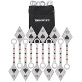THROWFUN 5/10 Pack 9Cr17 stainless steel- 7.48''(length) 0.1''(thick) , throwing knives set  Full-Tang Throwing Set, with Nylon Sheath for Competition and Recreation Silvery Darts-FB-YF019