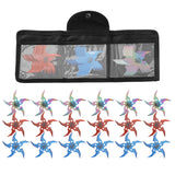 THROWFUN 6/12/18 Pack 9Cr17 stainless steel- 3.7''(length) 0.1''(thick) , throwing knives set  Full-Tang Throwing Set, with Nylon Sheath for Competition and Recreation Multiple Colors Star Darts-FB-YF014