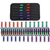 THROWFUN 12/24 Pack 9Cr17 stainless steel- 5.9''(length) 0.1''(thick) , throwing knives set Full-Tang Throwing Set, with Nylon Sheath for Competition and Recreation Green/Red/Blue/Purple Darts-FB-YF016