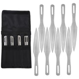 THROWFUN 4/8 Pack 9Cr17 stainless steel- 6.88''(length) 0.17''(thick) , throwing knives set  Full-Tang Throwing Set, with Nylon Sheath for Competition and Recreation Silvery Darts-FB-YF034