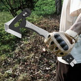 1pc,62HRC hardness 9cr17 9.64‘’/13.58‘’blade extremely sharp Outdoor Multi Tools SurvivalCamping Hatchet G10 Handle Hammer Axe,included Sheath