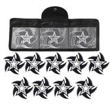 THROWFUN 3/9 Pack 9Cr17 Stainless steel- 3.66''(length) 0.1''(thick) , throwing knives set  Full-Tang Throwing Set, with Nylon Sheath for Competition and Recreation Multicolor Star Darts- FB-YF237