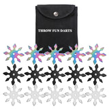 THROWFUN 3/9/15 Pack 9Cr17 stainless steel - 3.93''(length) 0.1''(thick) , throwing knives set  Full-Tang Throwing Set, with Nylon Sheath for Competition and Recreation Multiple colors Hollow Darts-FB-YF228