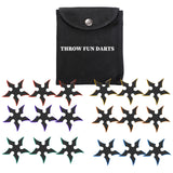 THROWFUN 6/12/18 Pack 9Cr17 stainless steel - 3.74''(length) 0.1''(thick) , throwing knives set  Full-Tang Throwing Set, with Nylon Sheath for Competition and Recreation Multiple colors Darts-FB-YF204A