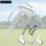 THROWFUN 3 Pack 9Cr17 stainless steel- 10.04''(length) 0.12''(thick) , Axe set  Full-Tang Throwing Set, with Nylon Sheath for Competition and Recreation Silvery-FT112