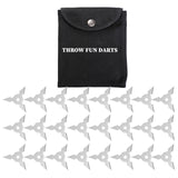 THROWFUN 9/18/24 Pack 9Cr17 stainless steel- 3.34''(length) 0.1''(thick) , throwing knives set  Full-Tang Throwing Set, with Nylon Sheath for Competition and Recreation Silvery Triangle Hollow Darts-FB-YF243-3