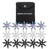THROWFUN 3/9/15 Pack 9Cr17 stainless steel - 3.85''(length) 0.1''(thick) , throwing knives set Full-Tang Throwing Set, with Nylon Sheath for Competition and Recreation Multiple colors Hollow Darts-FB-YF227