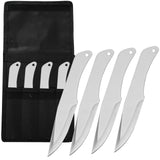 THROWFUN 4 Pack 9Cr17 stainless steel- 9.96''(length)  0.19''(thick) , throwing knives set  Full-Tang Throwing Set, with Nylon Sheath for Competition and Recreation Silvery Darts-FB-YF010-4
