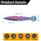 THROWFUN 6/12 Pack 9Cr17 stainless steel- 7.48''(length) 0.09''(thick) , throwing knives set Full-Tang Throwing Set, with Nylon Sheath for Competition and Recreation Multicolor Darts-FB-YF027