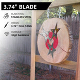 THROWFUN 6/12/18 Pack 9Cr17 stainless steel- 3.74''(length) 0.1''(thick) , throwing knives set  Full-Tang Throwing Set, with Nylon Sheath for Competition and Recreation Silvery Rainbow Pentagonal shape Hollow Darts-FB-YF251-1