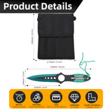 THROWFUN 9/18 Pack 9Cr17 stainless steel- 7.95''(length) 0.1''(thick) , throwing knives set  Full-Tang Throwing Set, with Nylon Sheath for Competition and Recreation Green/Red/Blue Darts-YF020