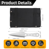 THROWFUN 10/15 Pack 9Cr17 stainless steel- 6.49''(length)  0.09''(thick) , throwing knives set  Full-Tang Throwing Set, with Nylon Sheath for Competition and Recreation Silvery Darts-YF021