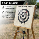 THROWFUN 9/15 Pack 9Cr17 stainless steel- 3.14''(length) 0.1''(thick) , throwing knives set  Full-Tang Throwing Set, with Nylon Sheath for Competition and Recreation Silvery  Hollow Darts-FB-YF224-3