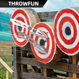 THROWFUN 6/12 Pack 9Cr17 stainless steel- 6.02''(length) 0.09''(thick) , throwing knives set  Full-Tang Throwing Set, with Nylon Sheath for Competition and Recreation Silvery Darts-YF029