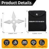 THROWFUN 6/12/24 Pack 9Cr17 stainless steel- 3.93''(length) 0.1''(thick) , throwing knives set  Full-Tang Throwing Set, with Nylon Sheath for Competition and Recreation Silvery Cross Hollow Darts-FB-YF164-3