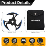 THROWFUN 3/6/9 Pack 9Cr17 stainless steel- 3.54''(length) 0.1''(thick) , throwing knives set  Full-Tang Throwing Set, with Nylon Sheath for Competition and Recreation Red/Green/Blue/Black Hollow Darts-FB-YF013