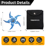 THROWFUN 6/12/18 Pack 9Cr17 stainless steel- 3.7''(length) 0.1''(thick) , throwing knives set  Full-Tang Throwing Set, with Nylon Sheath for Competition and Recreation Multiple Colors Star Darts-FB-YF014