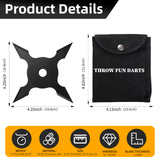THROWFUN 6/12/18 Pack 9Cr17 stainless steel- 4.25''(length) 0.1''(thick) , throwing knives set  Full-Tang Throwing Set, with Nylon Sheath for Competition and Recreation Black Cross Hollow Darts-FB-YF186