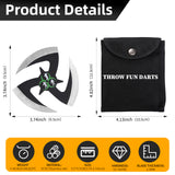 THROWFUN 3/6/12 Pack 9Cr17 stainless steel- 3.74''(length) 0.1''(thick) , throwing knives set  Full-Tang Throwing Set, with Nylon Sheath for Competition and Recreation Black Green Silvery Darts-FB-YF109b