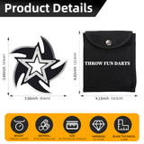 THROWFUN 3/9 Pack 9Cr17 Stainless steel- 3.66''(length) 0.1''(thick) , throwing knives set  Full-Tang Throwing Set, with Nylon Sheath for Competition and Recreation Multicolor Star Darts- FB-YF237