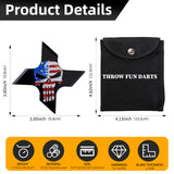 THROWFUN 9/18 Pack 9Cr17 Stainless steel- 3.85''(length) 0.1''(thick) , throwing knives set  Full-Tang Throwing Set, with Nylon Sheath for Competition and Recreation Multicolor Cross Darts-FB-YF206A