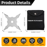 THROWFUN 6/12/21 Pack 9Cr17 stainless steel - 3.93''(length) 0.1''(thick) , throwing knives set  Full-Tang Throwing Set, with Nylon Sheath for Competition and Recreation Silvery Hollow Dart-FB-YF244