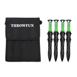 THROWFUN 4/8 Pack 9Cr17 stainless steel- 7.99''(length) 0.12''(thick) , throwing knives set  Full-Tang Throwing Set, with Nylon Sheath for Competition and Recreation Green Darts-FB-YF011
