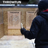 THROWFUN 6/12 Pack 9Cr17 stainless steel- 6.02''(length) 0.09''(thick) , throwing knives set  Full-Tang Throwing Set, with Nylon Sheath for Competition and Recreation Silvery Darts-YF029