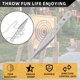 THROWFUN 4/8 Pack 9Cr17 stainless steel- 8.03''(length) 0.12''(thick) , throwing knives set  Full-Tang Throwing Set, with Nylon Sheath for Competition and Recreation Silvery Darts-FB-YF018