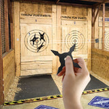 THROWFUN 6/12/18 Pack 9Cr17 stainless steel- 4.25''(length) 0.1''(thick) , throwing knives set  Full-Tang Throwing Set, with Nylon Sheath for Competition and Recreation Black Cross Hollow Darts-FB-YF186