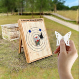 THROWFUN 6/12 Pack 9Cr17 stainless steel- 3.07''(length) 0.1''(thick) , throwing knives set  Full-Tang Throwing Set, with Nylon Sheath for Competition and Recreation Butterfly shape Hollow Darts-FB-YFO8T