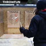 THROWFUN 12/24 Pack 9Cr17 stainless steel- 6.1''(length) 0.12''(thick) , throwing knives set  Full-Tang Throwing Set, with Nylon Sheath for Competition and Recreation Silvery Darts-FB-YF026