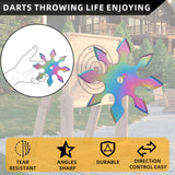 THROWFUN 3/9/15 Pack 9Cr17 stainless steel - 3.93''(length) 0.1''(thick) , throwing knives set  Full-Tang Throwing Set, with Nylon Sheath for Competition and Recreation Multiple colors Hollow Darts-FB-YF228