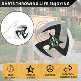THROWFUN 3/6/12 Pack 9Cr17 stainless steel- 3.74''(length) 0.1''(thick) , throwing knives set  Full-Tang Throwing Set, with Nylon Sheath for Competition and Recreation Black Green Silvery Darts-FB-YF109b