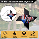 THROWFUN 9/18 Pack 9Cr17 Stainless steel- 3.85''(length) 0.1''(thick) , throwing knives set  Full-Tang Throwing Set, with Nylon Sheath for Competition and Recreation Multicolor Cross Darts-FB-YF206A