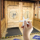 THROWFUN 6/12/21 Pack 9 Cr17 stainless steel - 3.74''(length) 0.1''(thick) , throwing knives set Full-Tang Throwing Set, with Nylon Sheath for Competition and Recreation Silvery Cross Hollow Darts-FB-YF201