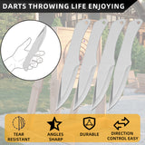 THROWFUN 4 Pack 9Cr17 stainless steel- 9.96''(length)  0.19''(thick) , throwing knives set  Full-Tang Throwing Set, with Nylon Sheath for Competition and Recreation Silvery Darts-FB-YF010-4