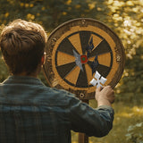 THROWFUN 12 Pack 9Cr17 stainless steel- 3.03''(length) 0.1''(thick) , throwing knives set  Full-Tang Throwing Set, with Nylon Sheath for Competition and Recreation Black/Silvery Cross Hollow Darts-FB-YF16-3B-12