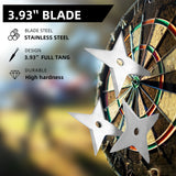 THROWFUN 6/12/18 Pack 9Cr17 Stainless steel- 3.93''(length) 0.1''(thick) , throwing knives set  Full-Tang Throwing Set, with Nylon Sheath for Competition and Recreation Silvery Cross Hollow Darts-FB-YF200