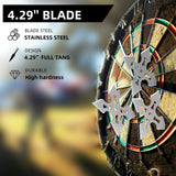 THROWFUN 6/9/15 Pack 9Cr17 stainless steel - 4.29''(length) 0.1''(thick) , throwing knives set  Full-Tang Throwing Set, with Nylon Sheath for Competition and Recreation Silvery Cross Hollow Darts-FB-YF202