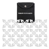 THROWFUN 6/9/15 Pack 9Cr17 stainless steel - 4.29''(length) 0.1''(thick) , throwing knives set  Full-Tang Throwing Set, with Nylon Sheath for Competition and Recreation Silvery Cross Hollow Darts-FB-YF202