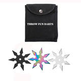 THROWFUN 3/9/15 Pack 9Cr17 stainless steel - 3.85''(length) 0.1''(thick) , throwing knives set  Full-Tang Throwing Set, with Nylon Sheath for Competition and Recreation Multiple colors Hollow Darts-FB-YF227