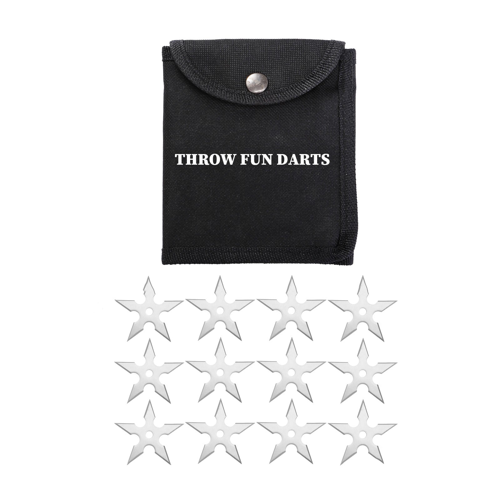 THROWFUN 6/12/21 Pack 9 Cr17 stainless steel - 3.74''(length) 0.1''(thick) , throwing knives set  Full-Tang Throwing Set, with Nylon Sheath for Competition and Recreation Silvery Cross Hollow Darts-FB-YF201