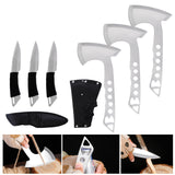 THROWFUN 6 Pack 9Cr17 stainless steel- 10.03''(length) 0.15''(thick) , throwing knives set  Full-Tang Throwing Set, with Nylon Sheath for Competition and Recreation Silver Knives and Axes -FF-YF001-3