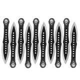 THROWFUN 5/10 Pack 9Cr17 stainless steel- 7.48''(length) 0.09''(thick) , throwing knives set  Full-Tang Throwing Set, with Nylon Sheath for Competition and Recreation Black Darts-FB-YF025