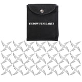 THROWFUN 6/12/21 Pack 9Cr17 stainless steel - 4.33''(length) 0.1''(thick) , throwing knives set  Full-Tang Throwing Set, with Nylon Sheath for Competition and Recreation Silvery Star Darts-FB-YF196